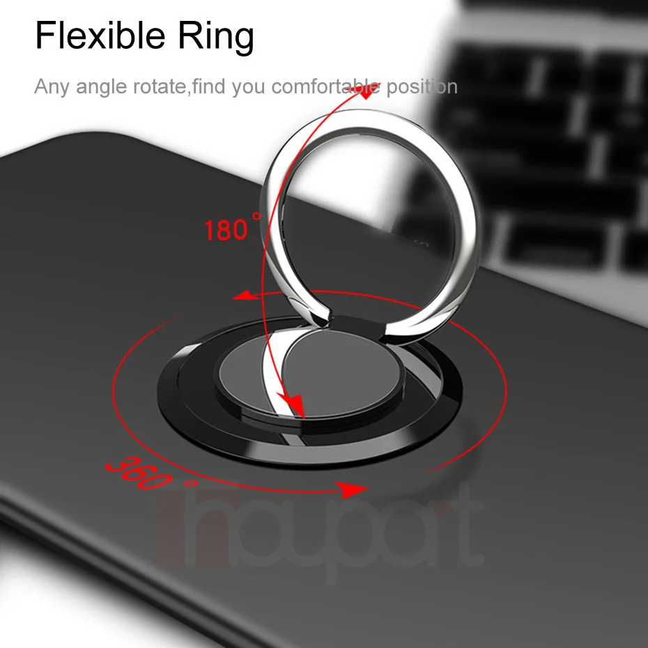 Case For Xiaomi Redmi Note 5 Pro Note 5A Prime Cases Ring Stand Holder Matte Silicone Case For Xiaomi Redmi 5 Plus Redmi Note5