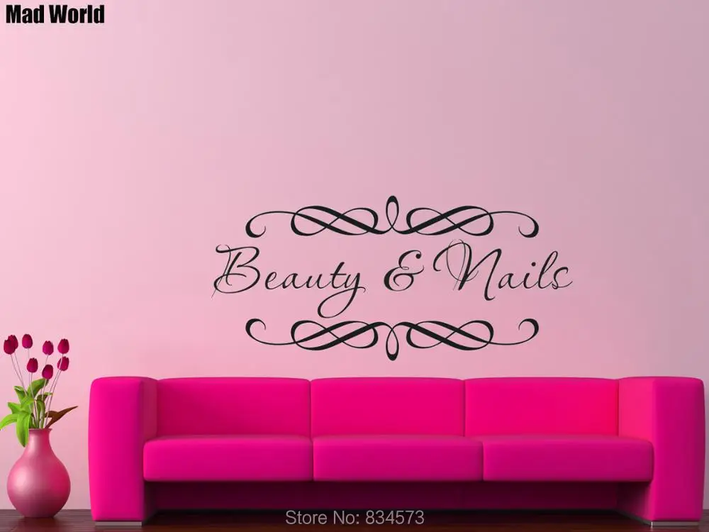 Beauty Nails PERSONALISED Beauty Salon Spa CUSTOM Business Name 56 122w 47 102w 37 81w 2