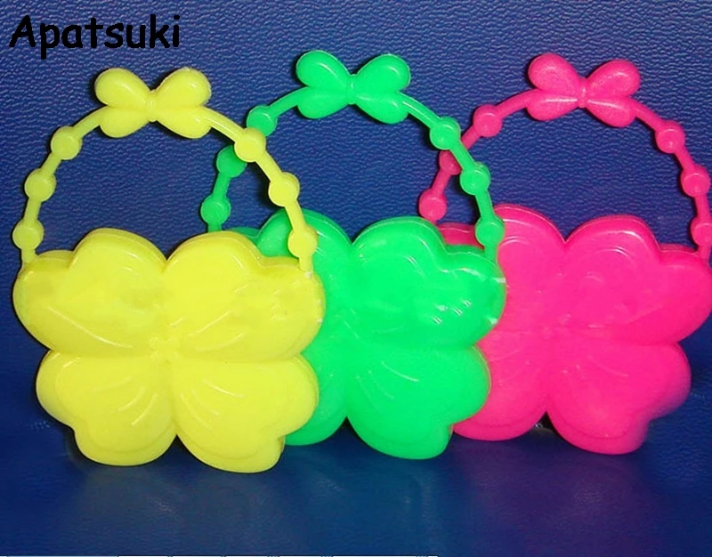 

3pcs/set Fashion Cute Miniature Bags for Barbie Dolls Accessories Mix Butterfly Color Handbag Kids Toy Lovely Kids Gift for Doll