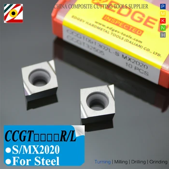 

EDGEV Cermet Carbide Inserts CCGT060202/04R/L CCGT09T302/04R/L S MX2020 CNC Boring Lathe Turning Tools To substitue S TN60