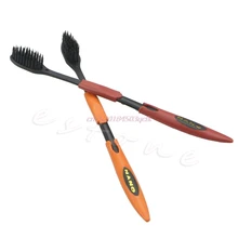 Зубная щетка бамбук древесный уголь нано зубная щетка двойная ультра мягкая# H056