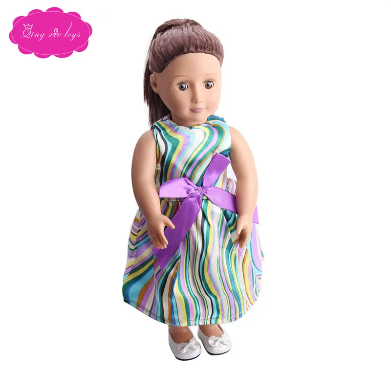 Платья для кукол разные стили подходят для девочек 18 дюймов куклы и 43 см Детские куклы одежда аксессуары c81-c412