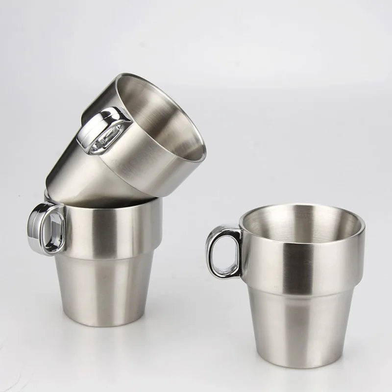 Brief Stainless Steel Coffee Cup Set Solid Color Brief Stainless Steel Coffee Cup Set Solid Color With Rack Inside Whole In Mugs From Home Garden On Aliexpress Alibaba Group