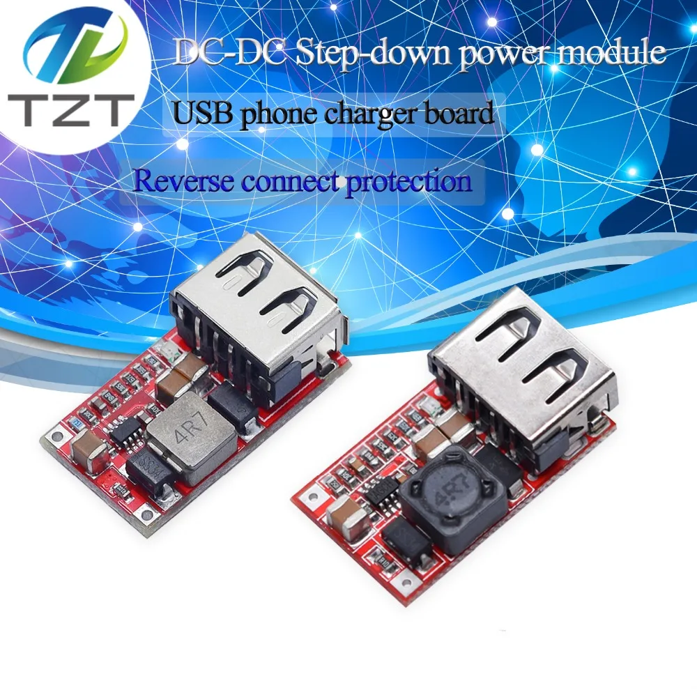 

DC 6-24V 12V/24v to 5V USB Output charger step down Power Module Mini DC-DC Step Up Boost Module Power Adjustable buck Converter