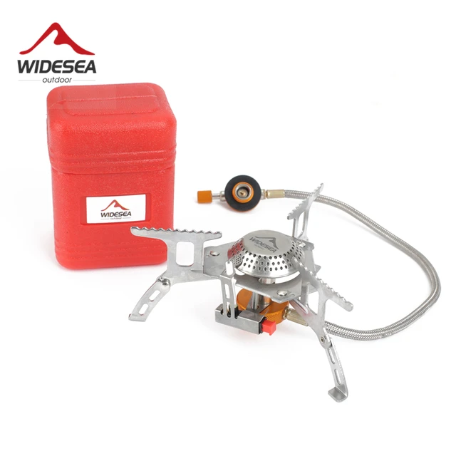 US $10.99 Widesea Outdoor Gas Stove Camping Gas burner Folding Electronic Stove hiking Portable Foldable Spli