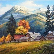 Картина Пейзаж Живопись по номерам Современная Настенная художественная ручная роспись Цифровая живопись маслом на холсте для украшения дома