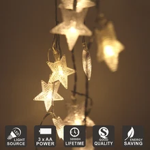 LED strings LED Party Lights Five-pointed Star LED string lights for Home Wedding Xmas Party Decoration Light IY310111-B