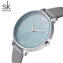 Shengke модные часы женские повседневные кожаные Наручные часы Reloj Mujer SK Роскошные Кварцевые женские часы Montre Femme