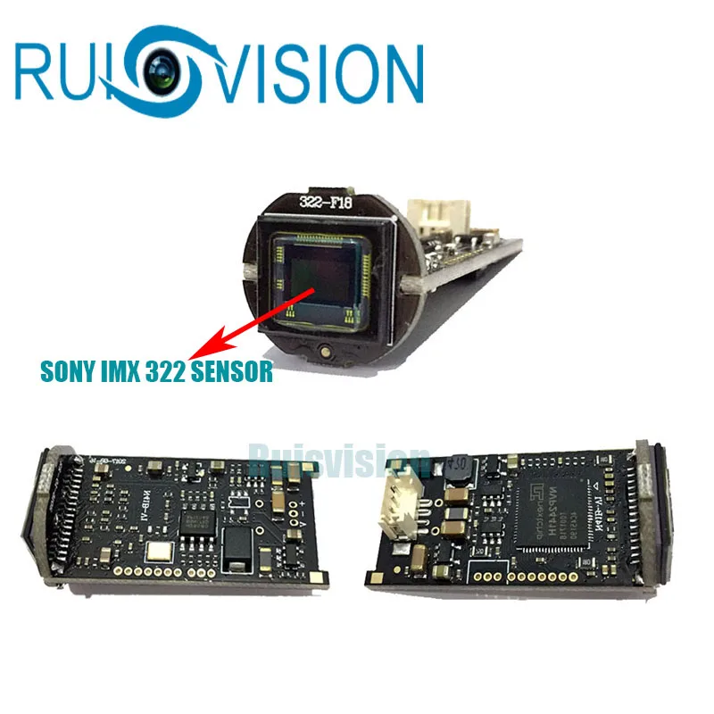 

AHD 1080P 2MP 1/3" Sony CMOS IMX322 + NVP2441H DSP 0.001lux AHD Mini Bullet CCTV board camera module chip free shipping