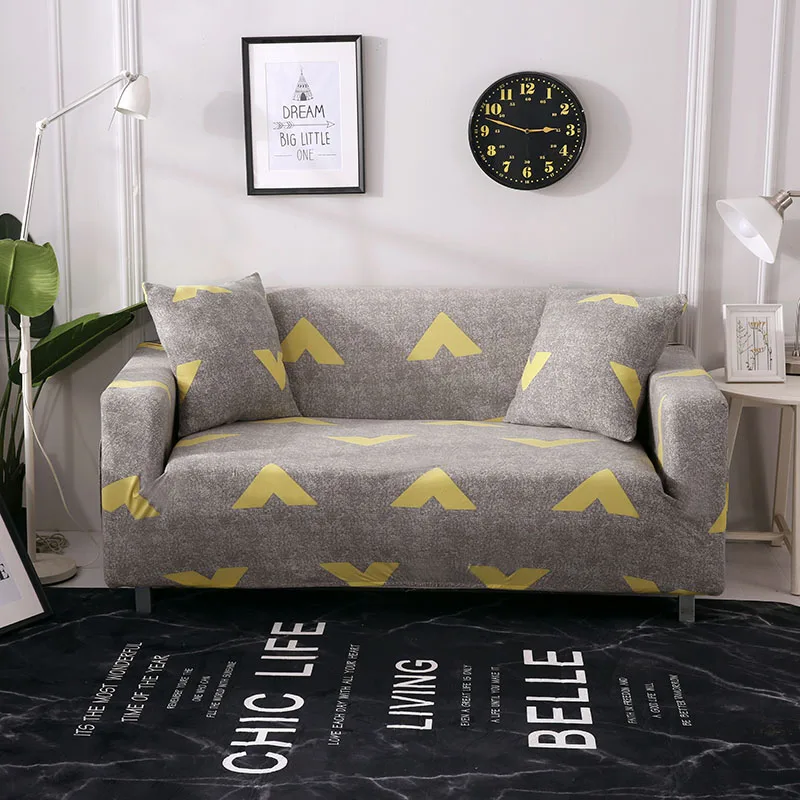 Скандинавский цветочный принт гостиной диван крышка эластичный спандекс полиэстер все включено Slipcover стрейч протектор чехол для дивана