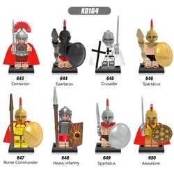 Спартак крестоносца Римский командир солдат фигурки солдат Arvoesine строительные блоки фигурка игрушки подарок для детей