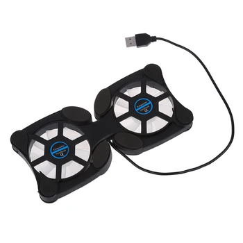 

USB 2.0 External Laptop Cooler Pad Notebook Cooler 2 Fan Black