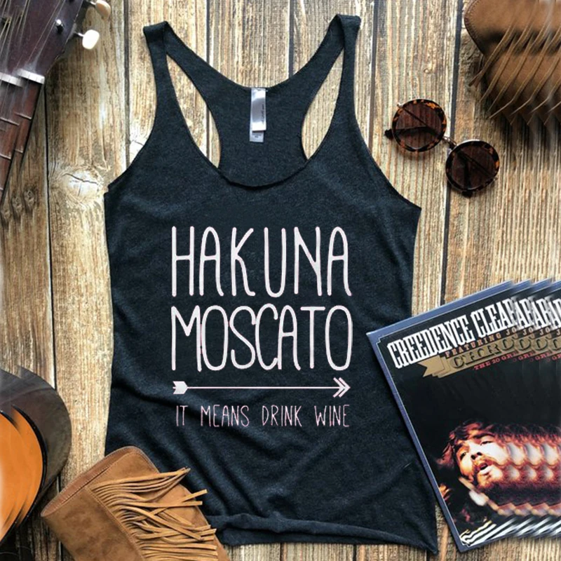 

2019 Hakuna Moscato Tank Vacay Ally Day Top Mama Summer Print Aloha Beach Tanks Pineapple White Tops Street Style Plus Size