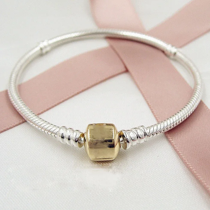 

Bracelets for European style jewelry Original 925 Sterling Silver clip Bracelet DIY making charms Fashion Jewelry real KK668