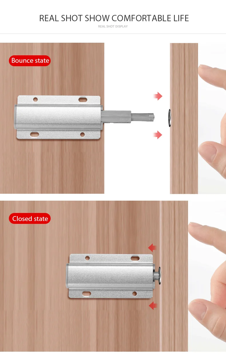 liga de alumínio, invisível, para cozinha, trava magnético
