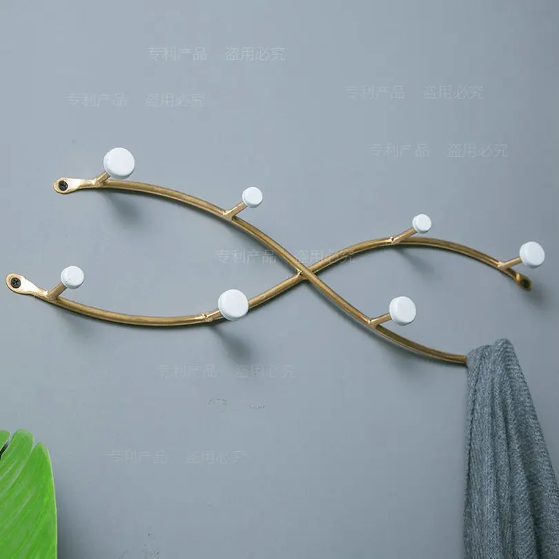 Geometric Iron Art Wall Ornament Home Decoration Coat Key Hanger Hook for Bar Cafe Living Room Many Body Tips Colors_0006