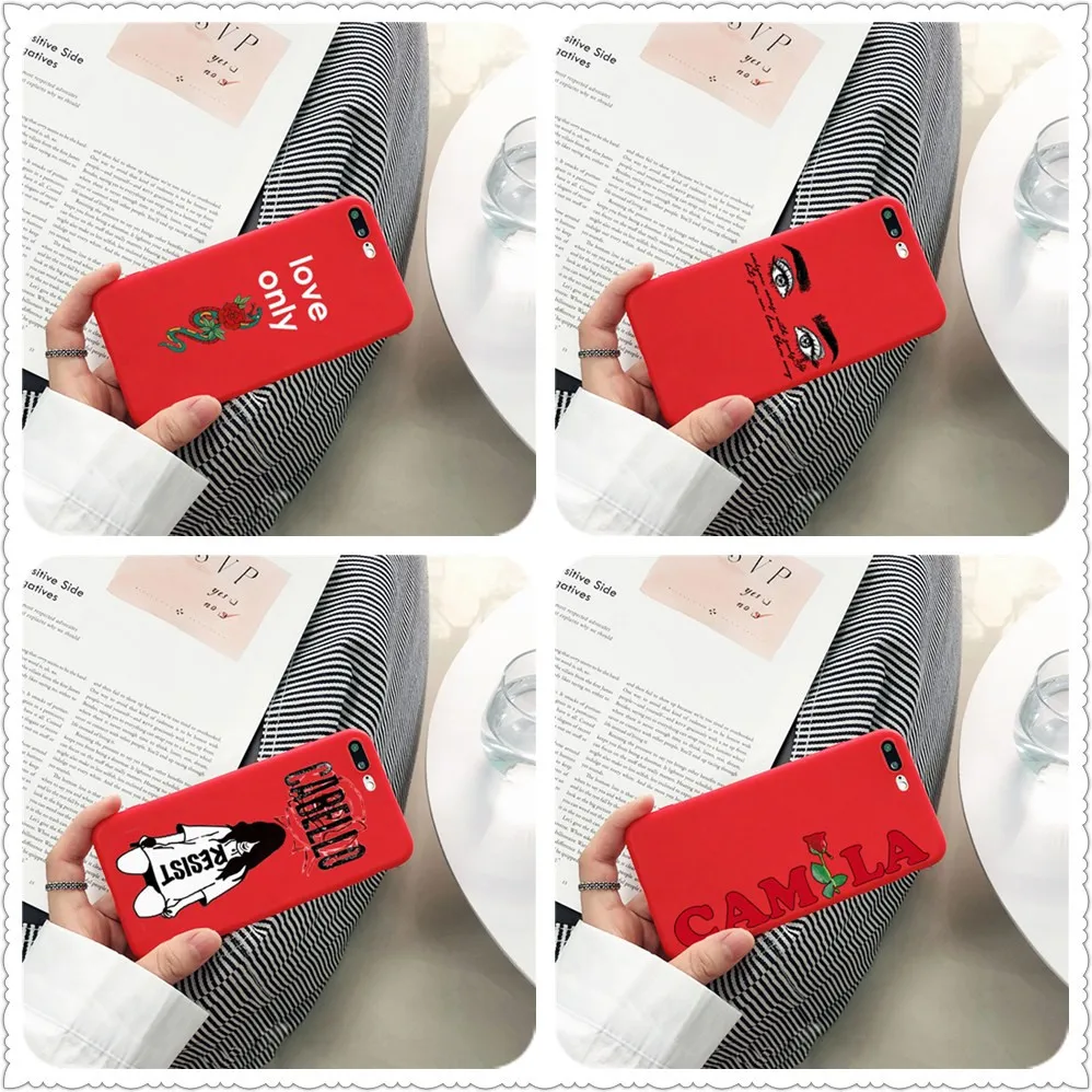 Camila Cabello Candy Color TPU Case phone For iphoneX 7 8 XS XR XSMAX Pink Red purple White Cover
