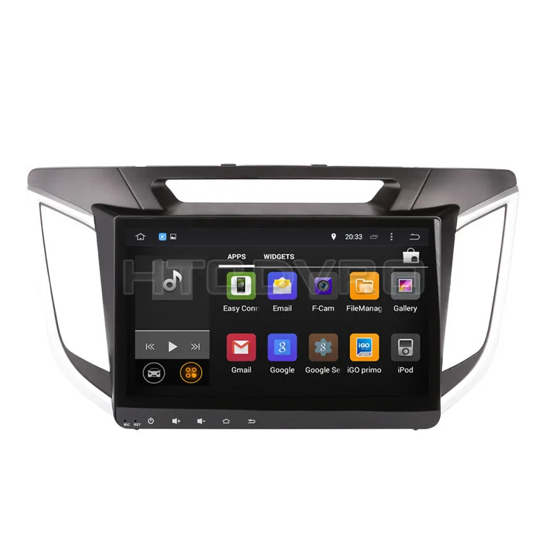 Perfect YMODVHT 10.1inch Octa Core 4GB+32GB Android 9.0 Car DVD Player for Hyundai IX25 / Creta 2014- Radio Stereo GPS Navigation 3