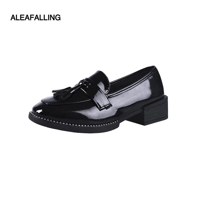 

Aleafalling Simple Women Boots Fringe Cute Simple Shinny Smart Shoes Girl's Smooth Pu Smooth Leather Spring Autumn Boots WBT145