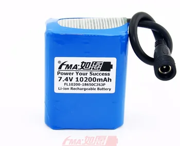 

Japan NCR18650B 7.4V 10200mAh Li-ion battery DIY for Bike Light Cell 2S3PXT or with DC5.5/2.1mm Screw connector