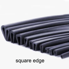 1 Meter U Shaped Rubber Sealing Strip Edge Trim Automobile Door Edge Guard For Glass Metal Wood Panel Board Sheet Cabinet