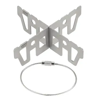 

Lixada Outdoor Camping Titanium Alcohol Stove Rack Outdoor Stand Support Rack Stove Rack Cross Stand Support