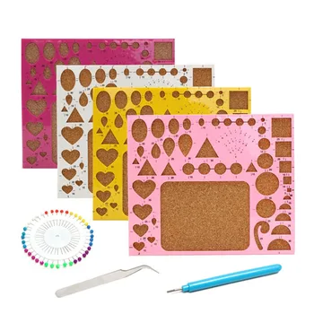 

Useful DIY Paper Quilling Tools Set Template Mould Board Tweezer Pins Slotted Tool Kit Hamdmake Artwork Card Paper Crafts Tool