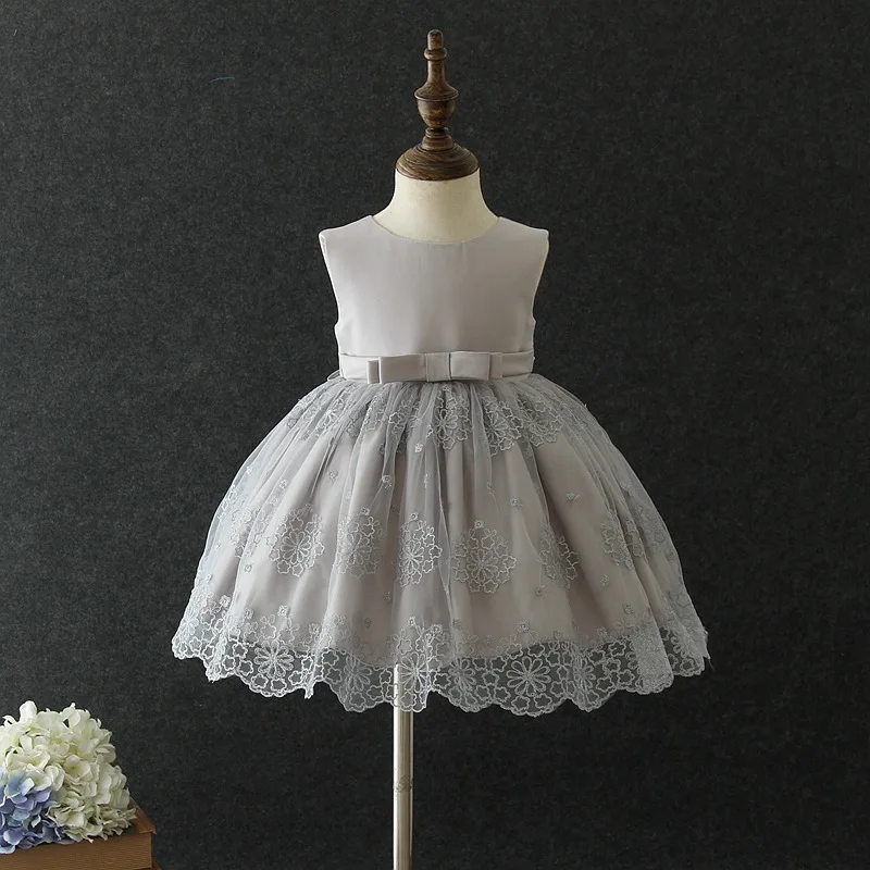 

Elegant Flower Girls Dresses Children Sleeveless Lace Tulle Embroidery Weddding Party Dress Fashion Kids Clothes Bebe Vestido