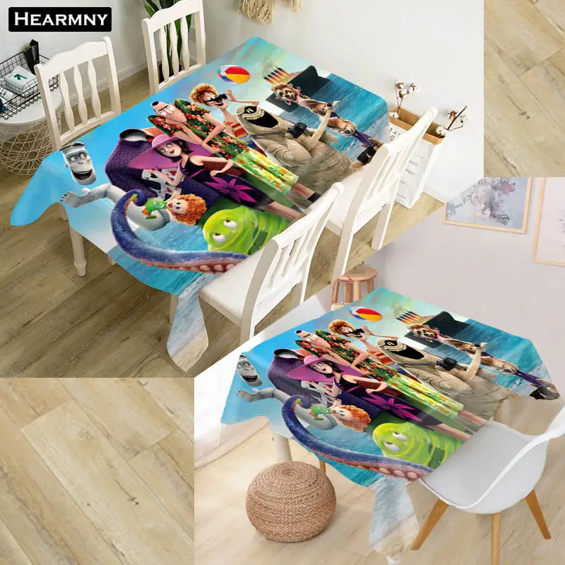 Custom Hotel Transylvania Tablecloth Kitchen Dining Table Decorations Home Rectangular Party Table Covers Office Plain More Size