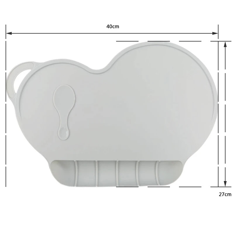 Qshare Baby Silicone Plate Sucker Anti-slip Kids Placemat Waterproof Snack Mat Food Pocket Child Dinner Plate Tableware Set