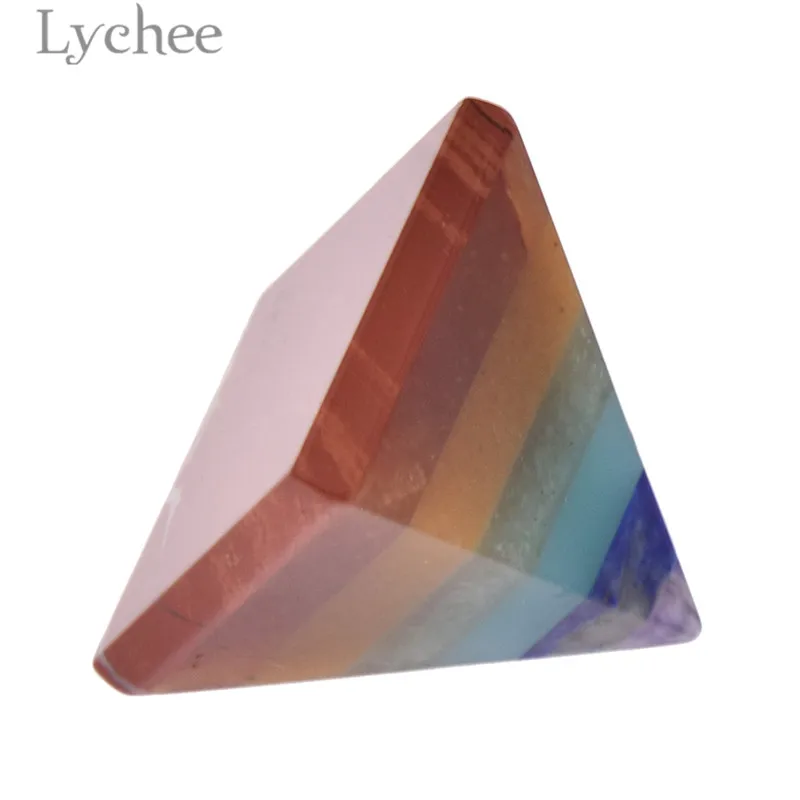 Lychee Life 1 шт. 7 чакр кристальная пирамида миниатюрная энергия миниатюрные