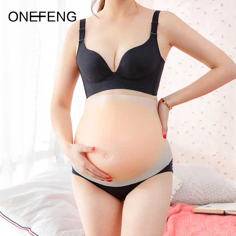 IVITA Realistic Full Silicone Pregnant Belly Pregnancy Pad Unique Hollow Design