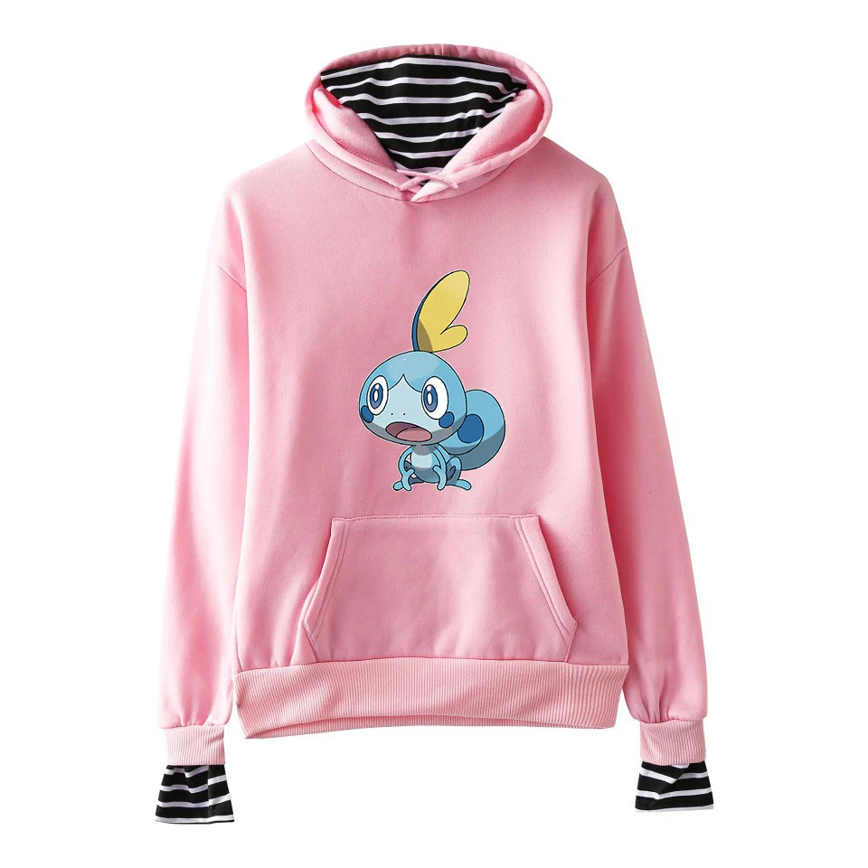 Pokemon Sword and Shield Printed Cool Game Fake Two Piece Hoodies sweatshirt 2019 New Streetwear Fashion Hoodies sweatshirt