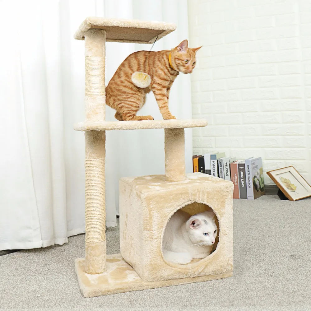 Домашняя, мебель для кошек, игра для развлечения, домик для кошек, Спящая Когтеточка для домашних животных, рамка с отверстиями для кошачьих игр, обучение