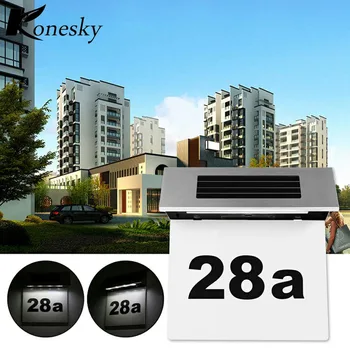

Konesky Outdoor Lighting Doorplate Solar Lamp Light-operated Led Billboard Lamp of Outdoor House Number Solar Apartment Number