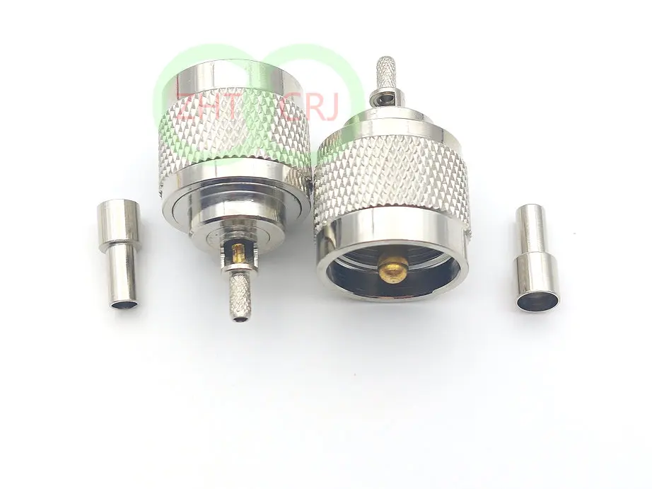 50 шт. RF коаксиальный UHF PL259 Штекерный обжимной соединитель для RG316 RG174 LMR100