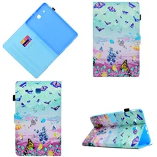 Ultra Thin Print Multiple-angle Stand PU Leather Skin Cover Funda Case For Samsung Galaxy Tab E 9.6 T560 T561 SM-T560 Tablet