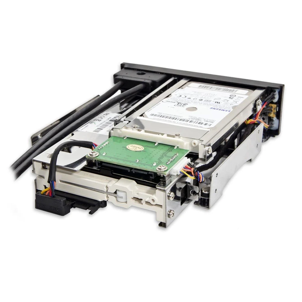 Большая распродажа 5 25 &quotBay Tray Less Mobile Rack для 3 5&quot и 2 &quotSata III HDD с дополнительным