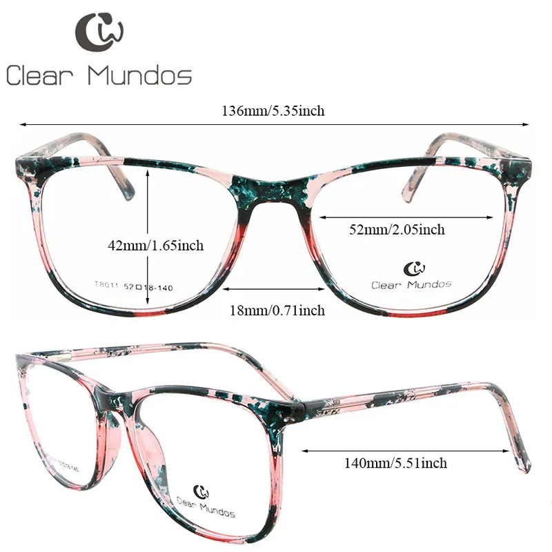CLEAR MUNDOS TR90 Glasses Frame for Adults Prescription Eyeglasses New Myopia Optical Frames Clear lens Eyeglasses for T8011 CLEAR MUNDOS TR90 Glasses Frame for Adults Prescription Eyeglasses New Myopia Optical Frames Clear lens Eyeglasses for T8011