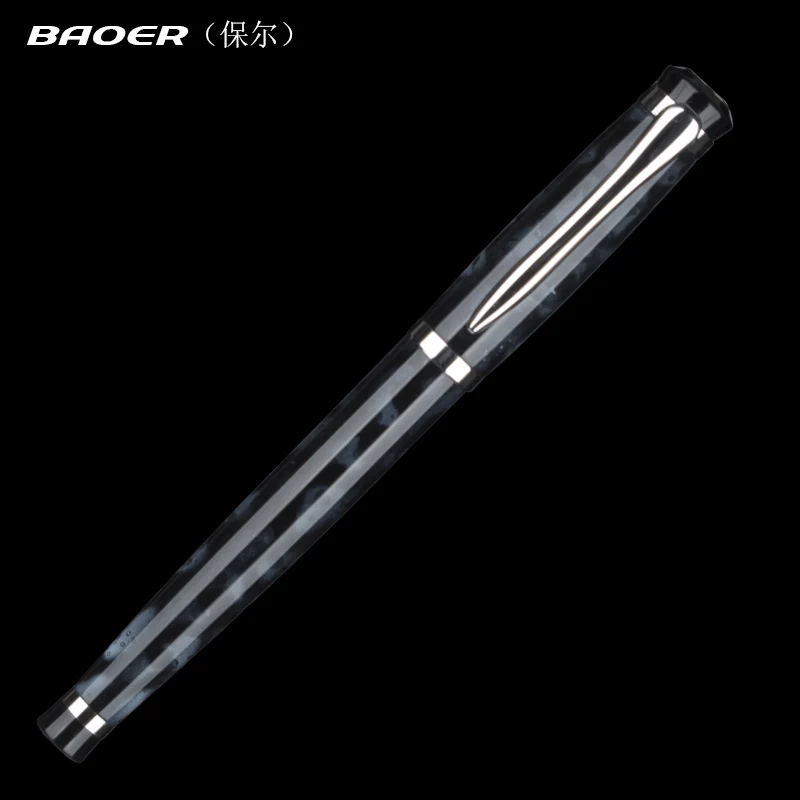 Baoer белоснежная и черная полированная ручка для письма|black and white pen|office pensnow ball pen |