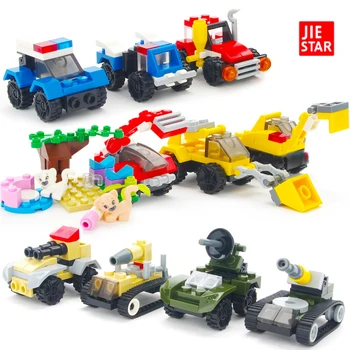

2018 new Mini City Build Model Building Blocks Toys Car Engineer Soldier Truck Educational Toys for Children Kindergarten Gifts