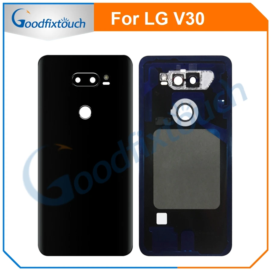 For LG V30 Back Cover Battery Door Back Housing Rear Case Assembly With Camera Lens glass Touch ID Fingerprint Flex Cable (5)