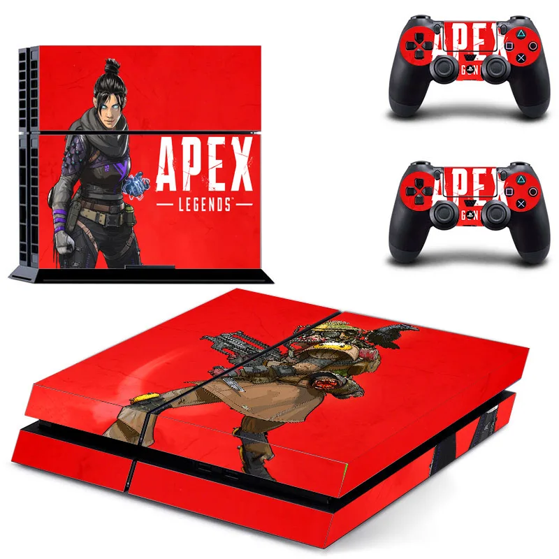 Наклейка для скинов Apex Legendl консоли Sony Playstation 4 + 2 шт. Защитная контроллера PS4