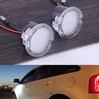 

DWCX 2Pcs Car High Power 6000K White LED Under Side Mirror Puddle Lights LC07001 Fit for Ford F150 2009 20102011 2012 2013 2014