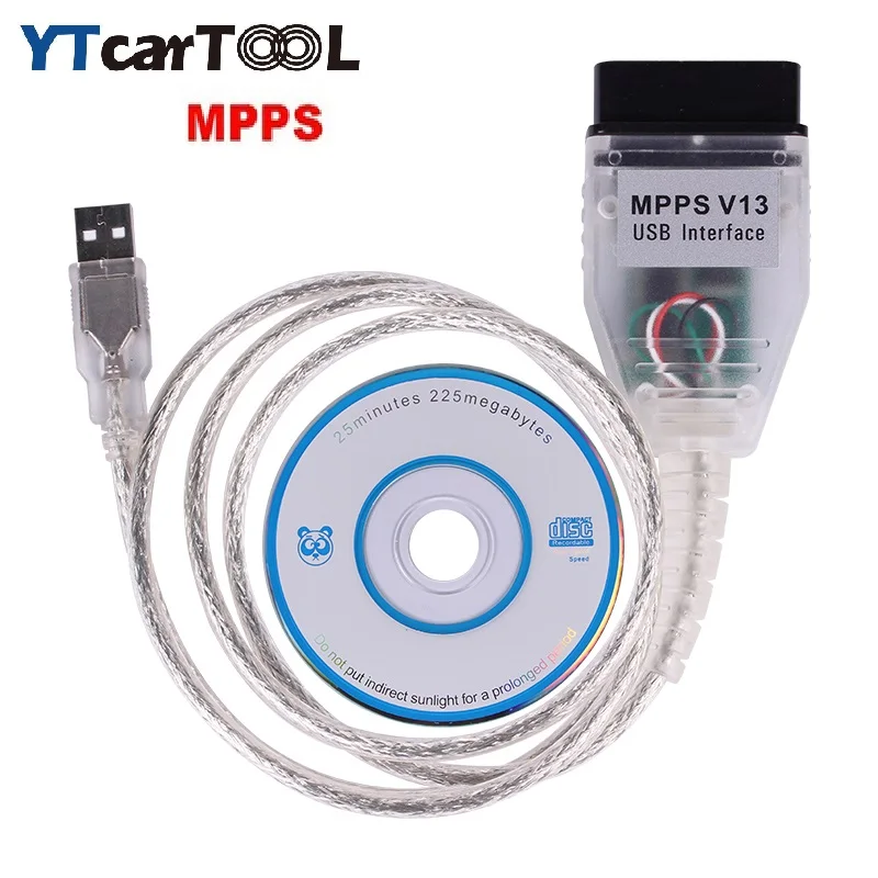 Диагностический кабель SMPS MPPS V13.02 CAN Flasher Chip тюнинг ECU Remap OBD2 профессиональный