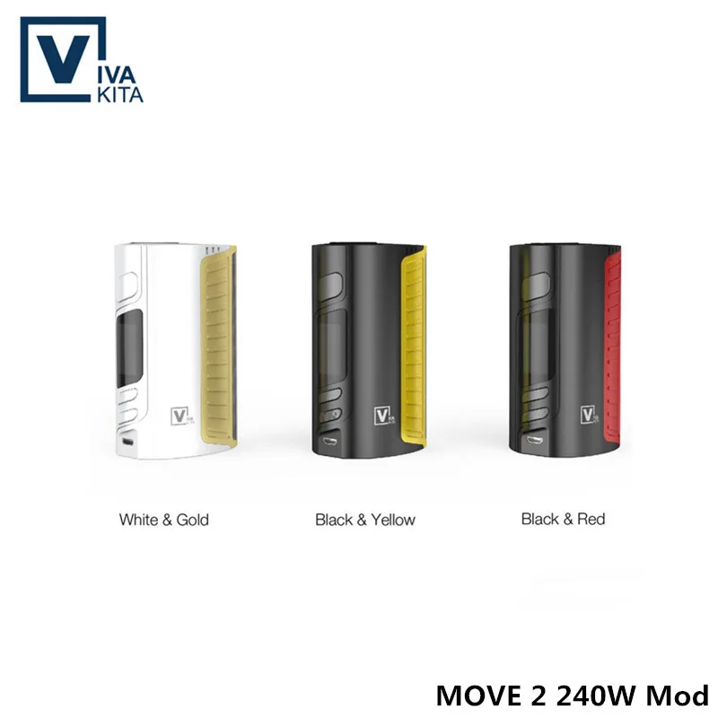 

Electronic cigarette 240W vape Mod MOVE 2 Box Mod fit 3x18650 battery cell(not include) 240W Vaporizer Mod fit 510 thread tank