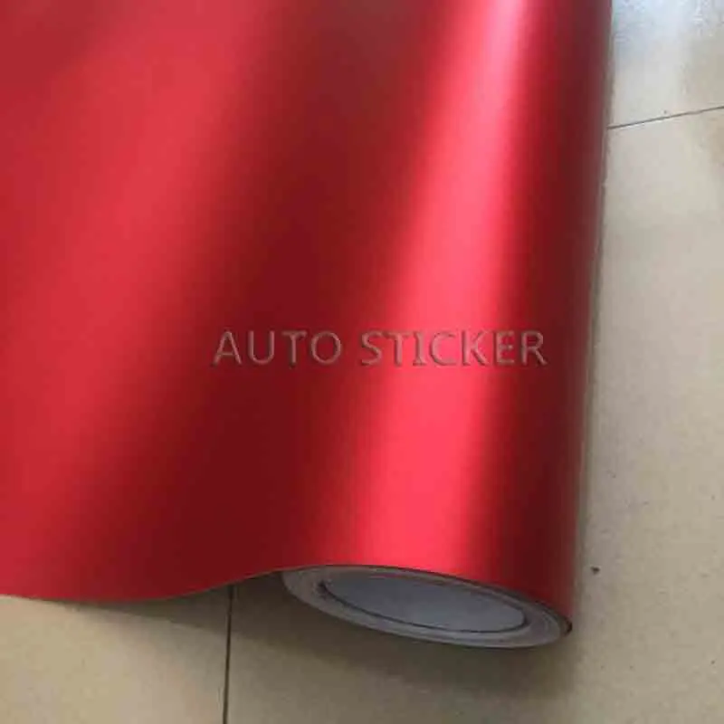 red matte metallic chrome car wrap 4