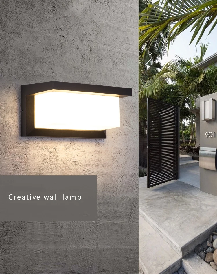 Conduziu a Luz de Parede à Prova Luzes do Alpendre Conduziu a Lâmpada Jardim ao ar Pçs ao ar Livre Dwaterproof Água Moderno Parede Radar Sensor Movimento Pátio Luz 2 Ip66 25 luz de parede à prova dwaterproof água
