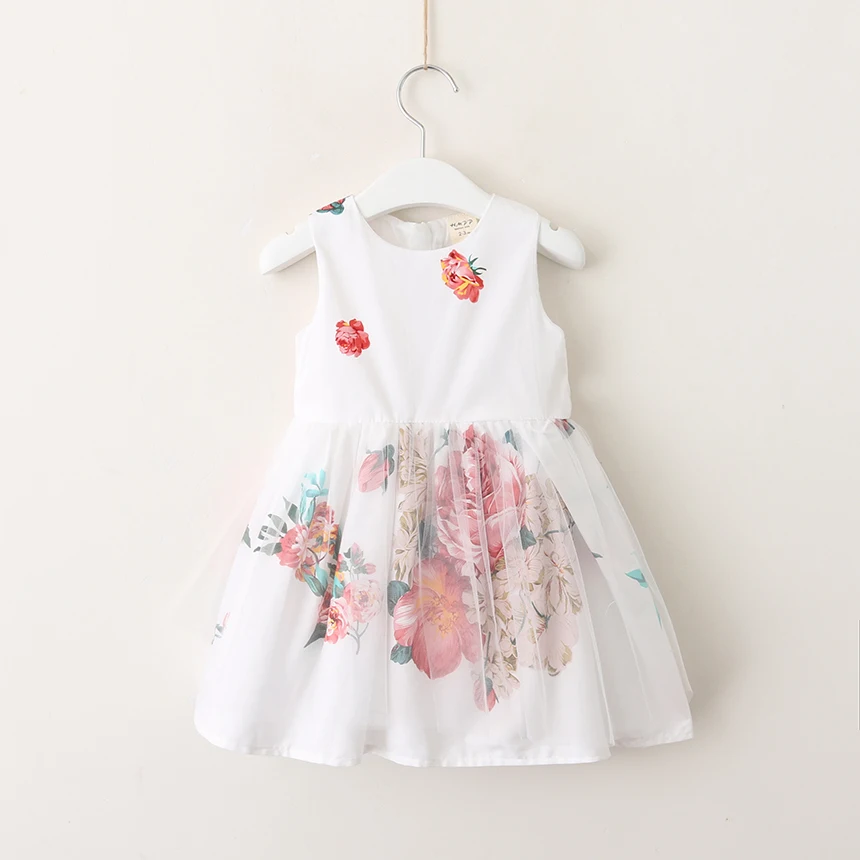 Toddler Kids Party dress Girls Summer Floral Dress Princess Children's