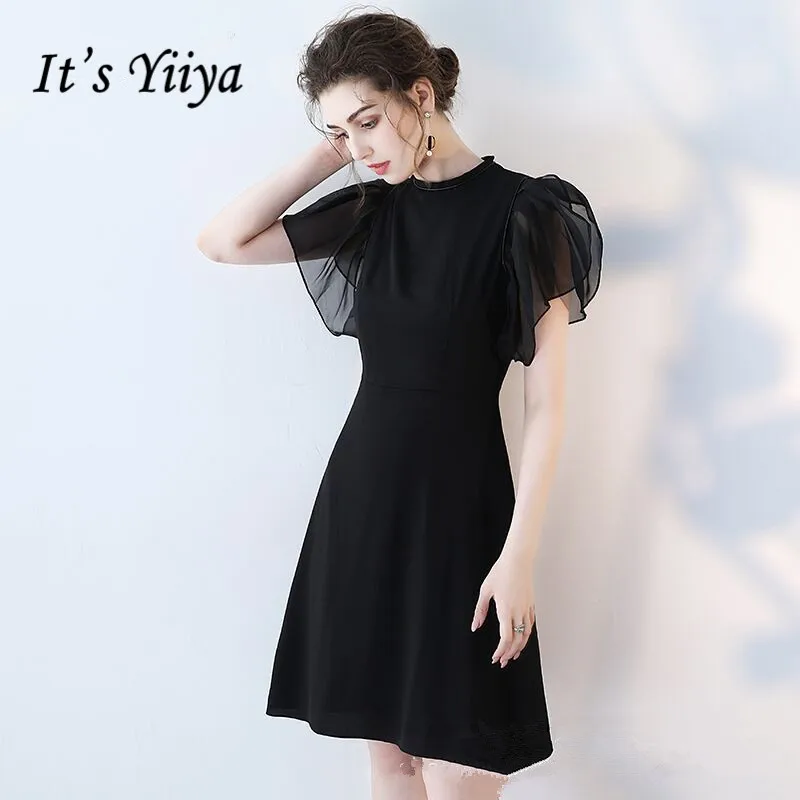 Black Knee Length Cocktail Dresses